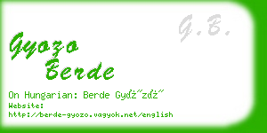 gyozo berde business card